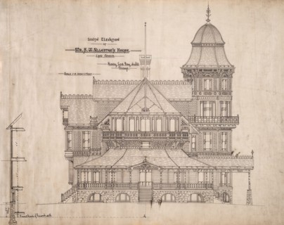 House for Mr. S.W. Allerton, Lake Geneva, Wisconsin: South Elevation, c. 1884. Creator: Henry Lord Gay.