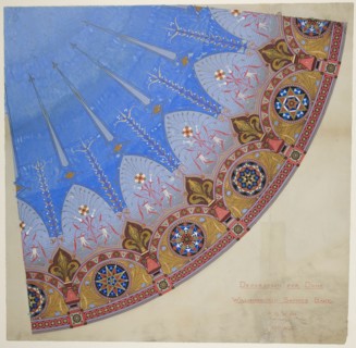 Williamsburg Savings Bank, Brooklyn, New York, Dome Decoration, 1873. Creator: Peter Bonnett Wight.
