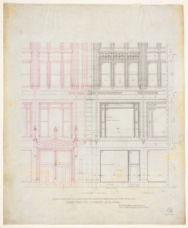 Fisher Building Addition, Chicago, Illinois, Elevation, 1890. Creator: Peter Joseph Weber.