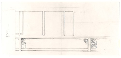 Pullman Car Interior Elevation Sketch, c. 1892/94. Creator: Solon Spencer Beman.