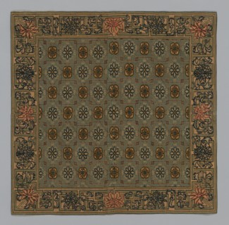 Cushion Cover, China, Qing dynasty (1644-1911), c. 1900. Creator: Unknown.