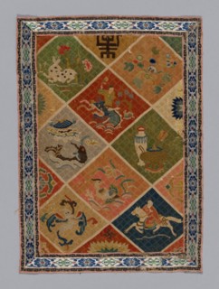 Panel (Dress Fabric), China, Qing dynasty (1644-1911), 1875/1900. Creator: Unknown.