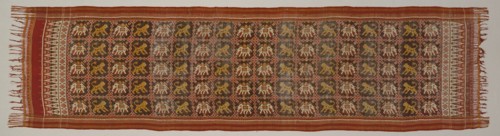 Ceremonial Cloth with Pattern of Elephants and Tigers, India, 19th century. Creator: Unknown.