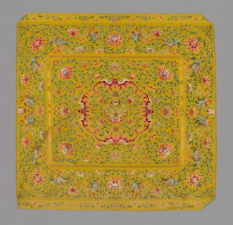 Cushion Cover, China, Qing dynasty (1644-1911), 1800/50. Creator: Unknown.