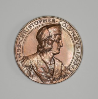 Two Medals Depicting Columbus, 1892. Creator: Unknown.