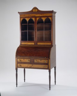 Cylinder Desk and Bookcase, 1800/10. Creator: Unknown.