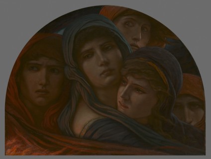 A Glimpse into Hell, or Fear, 1888/98. Creator: Elihu Vedder.