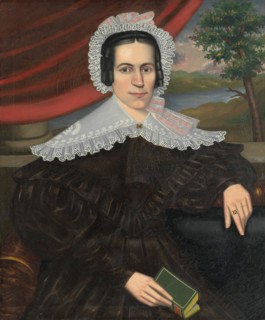 Woman with a Green Book (Louisa Gallond Cook), 1838. Creator: Erastus Salisbury Field.