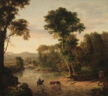 Crossing the Ford, 1848. Creator: George Inness.