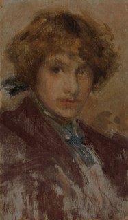 Study of a Girl's Head and Shoulders, 1896/97. Creator: James Abbott McNeill Whistler.