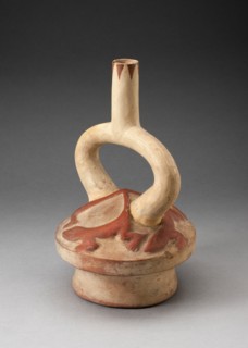 Stirrup Spout Vessel with Raised Lizard Motifs, 100 B.C./A.D. 500. Creator: Unknown.