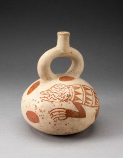 Stirrup Spout Vessel with Fineline Lizard Motifs, 100 B.C./A.D. 500. Creator: Unknown.