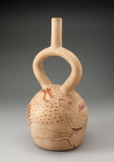 Stirrup Spout Vessel with Fineline Bird Motifs, 100 B.C./A.D. 500. Creator: Unknown.