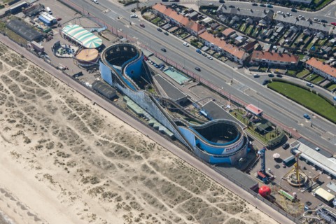 Scenic railway type roller coaster, Great Yarmouth, Norfolk, 2015. Creator: Historic England.
