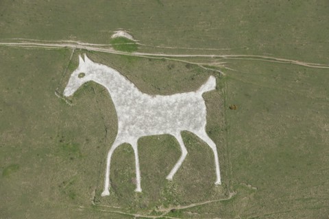 Alton Barnes White Horse hill figure, Wiltshire, 2015. Creator: Historic England.