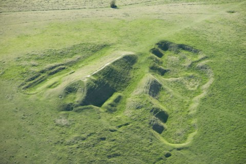 Adam's Grave long barrow on Walkers Hill, Wiltshire, 2015. Creator: Historic England.