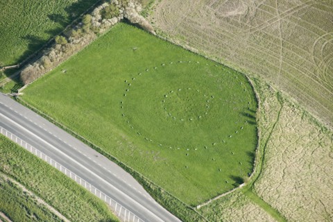 The Sanctuary, site of Late Neolithic timber and stone circles, Wiltshire, 2015. Creator: Historic England.