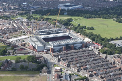 Anfield Football Stadium, home to Liverpool Football Club, Liverpool, 2015. Creator: Historic England.
