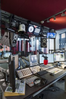 Radio studio, New Broadcasting House, Portland Place, Marylebone, London, 2016. Creator: Chris Redgrave.