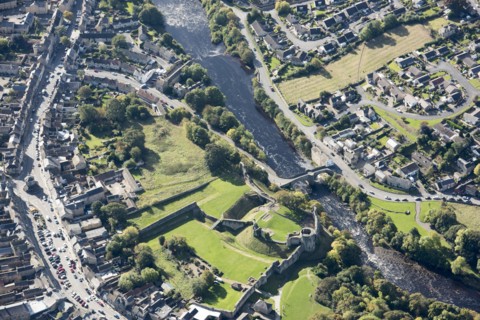 Barnard Castle and bridge, County Durham, 2017. Creator: Historic England.