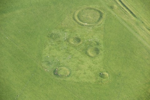 Lake Down Barrow Cemetery earthwork, Willtshire, 2017. Creator: Damian Grady.