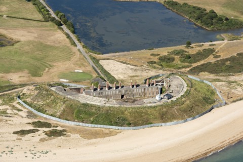 Fort Gilkicker, a semi-circular casemated coastal battery, Hampshire, 2018. Creator: Historic England.