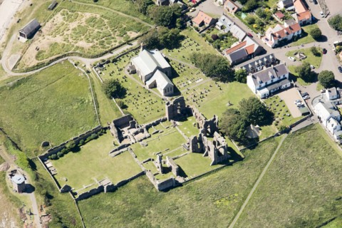 Lindisfarne Priory, Northumberland, 2018. Creator: Historic England.