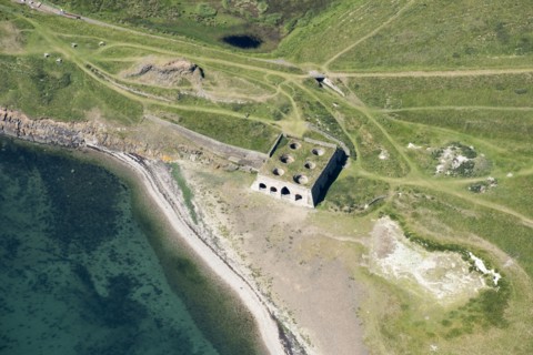 Castle Point Lime Works and kilns, Holy Island, Northumberland, 2018. Creator: Historic England.