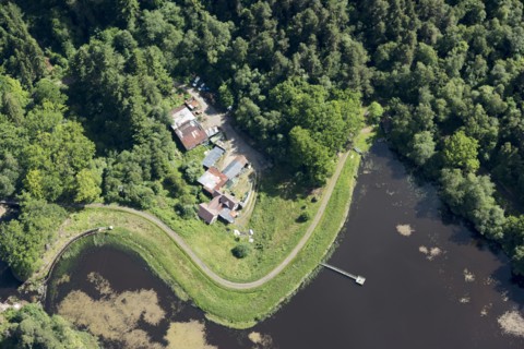 Debdon Sawmill and Power House, Debdon Lake, Northumberland, 2018. Creator: Historic England.