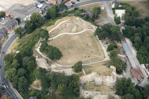 Pontefract Castle, a Norman motte and bailey castle, West Yorkshire, 2018. Creator: Historic England.