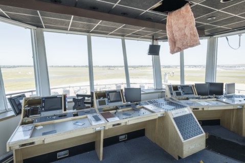 Control tower, Birmingham International Airport, West Midlands, 2018. Creator: Steven Baker.