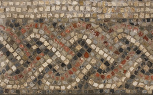 Mosaic, Great Witcombe Roman Villa, Gloucestershire, 2018. Creator: James O Davies.