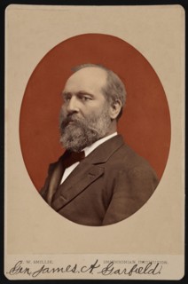 Portrait of James Abram Garfield (1831-1881), June 1880. (Colorised black and white print).