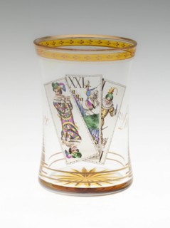 Beaker with Tarot Cards, Vienna, c. 1820.