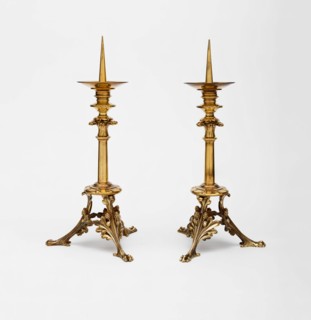 Pair of Altar Candlesticks, Paris, 1862.