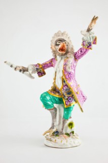Conductor for the Monkey Band, Meissen, c. 1765.