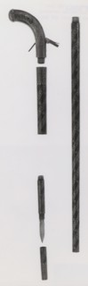 Combined Walking-Cane, Gun, Pistol, Sword, and Dagger, India subcontinent, mid-19th century.