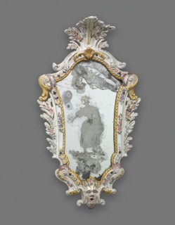 Mirror: Shepherdess, Italy, 1740/60.