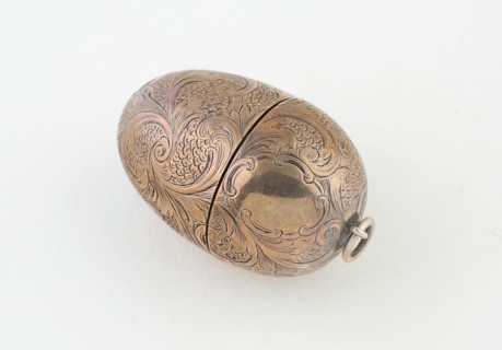 Egg-Shaped Vinaigrette, Birmingham, c. 1858/59.