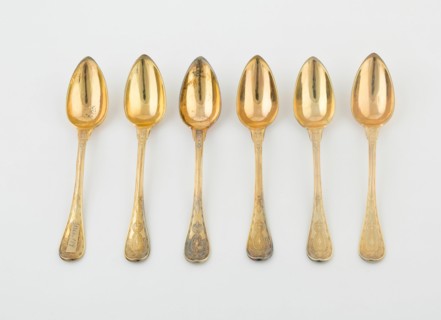 Set of Dessert Spoons (10), Paris, 1789/1820.