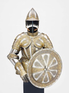 Half Armor and Targe for Service on Foot, Milan, 1590/1600.