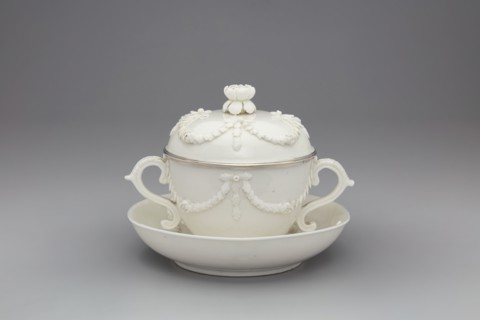 Covered Bowl and Stand, Mennecy, c. 1750.