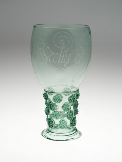 Prunted Beaker (Roemer), Netherlands, c. 1640.