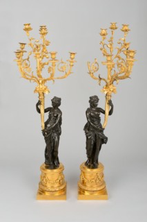 Pair of Eight Light Candelabra, France, c. 1785 or 19th century.