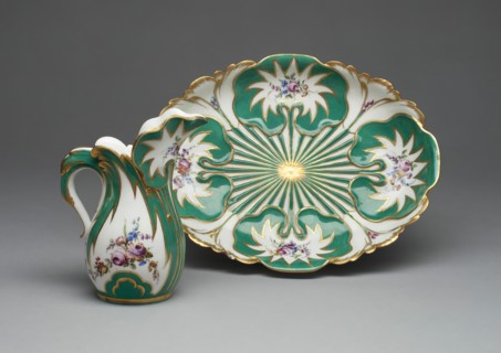 Ewer and Basin (Pot a l'Eau et jatte Feuille d'Eau), Sèvres, 1756/60.