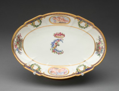 Dish from the Charlotte Louise Service, Sèvres, c. 1774.