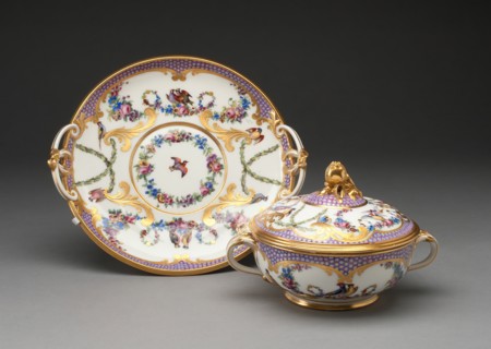 Covered Bowl and Stand (Écuelle), Sèvres, 1779.