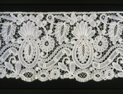 Flounce (Fragment), Belgium, 1860s/80s.