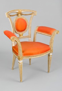 Armchair (one of two), Toscana, c. 1800.