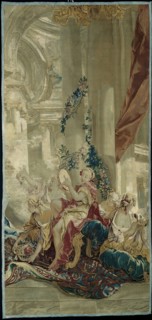 Psyche's Entrance into Cupid's Palace from the Story of Psyche, Beauvais, 1756/63. Woven at the Manufacture Royale de Beauvais under the direction of André Charlemagne Charron, after a cartoon by Fran...